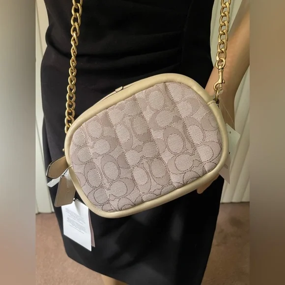 💎RARE NWT AUTHENTIC COACH Signature Jacquard Small Camera Bag💎 - Picture 10 of 16